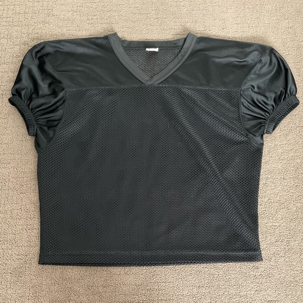 Men’s A4 Football Mesh Practice Jersey in Black Mesh Adult M